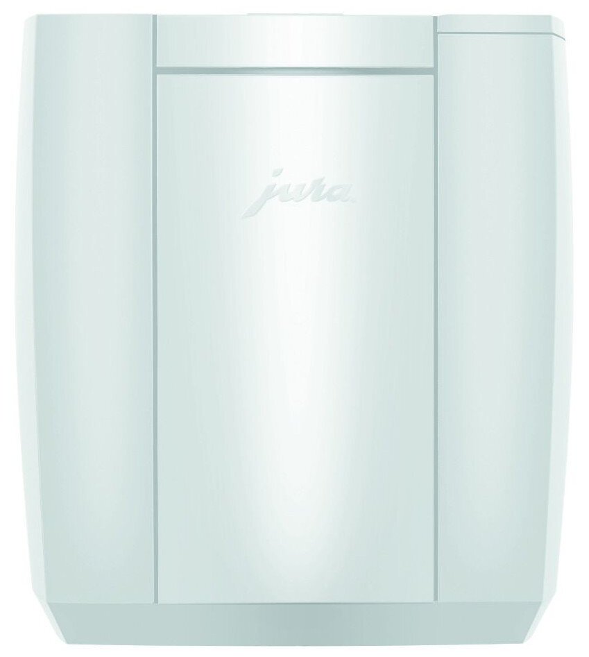 Jasnoniebieski filtr wody z marką "jura".