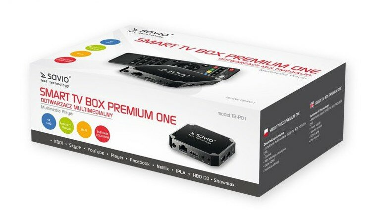 Odtwarzacz multimedialny SAVIO TB-P01