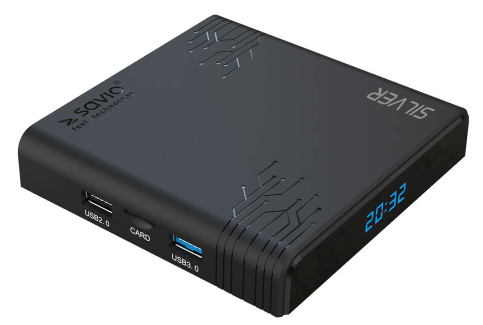 Odtwarzacz multimedialny SAVIO Smart TV Box Silver TB-S01 2/16GB