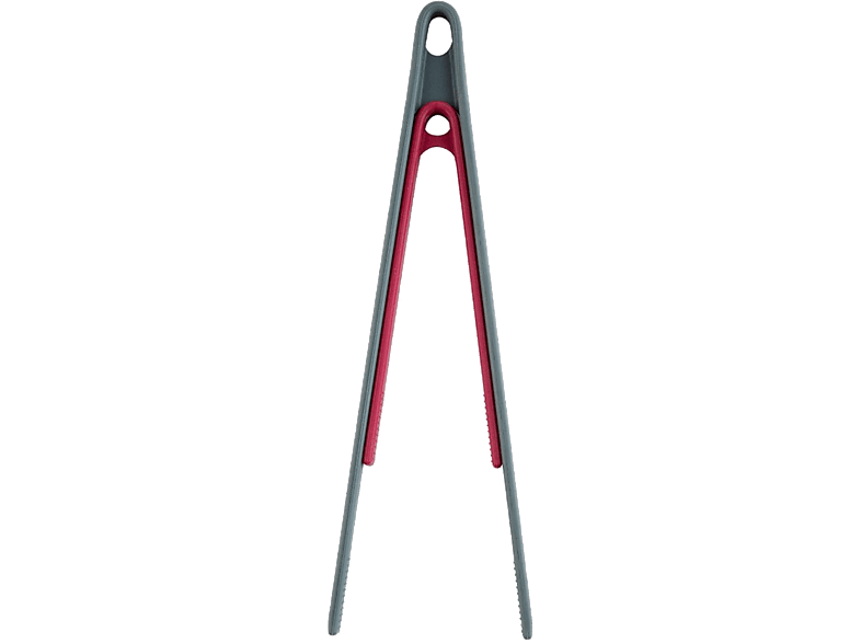 Pinzas de cocina - Jata HACC4522, 2 Pinzas, Silicona y acero inoxidable, Gris Rojo