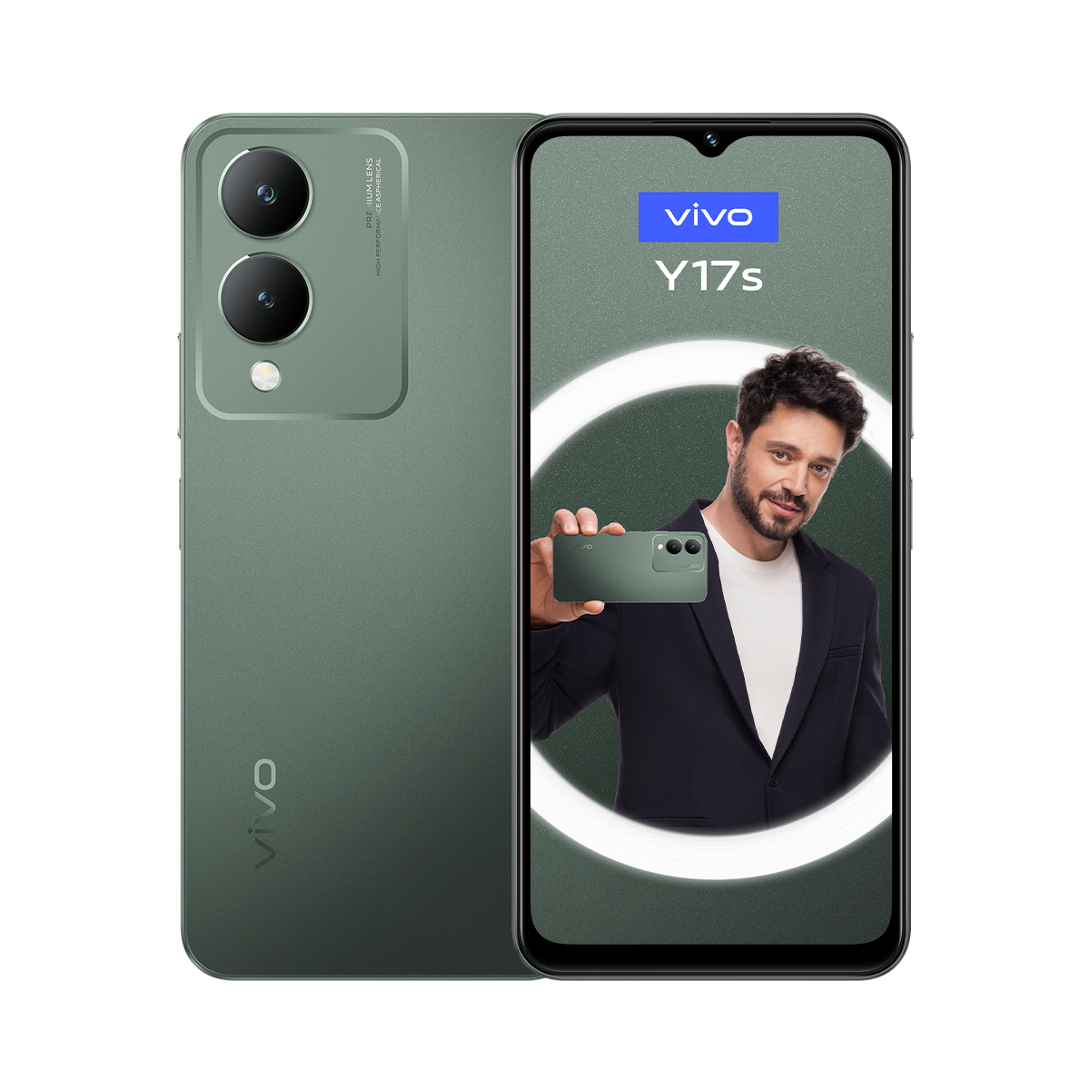 Ekranında bir telefon tutan bir adamla bir akıllı telefon. Bir adam ekranda bir telefon tutuyor.