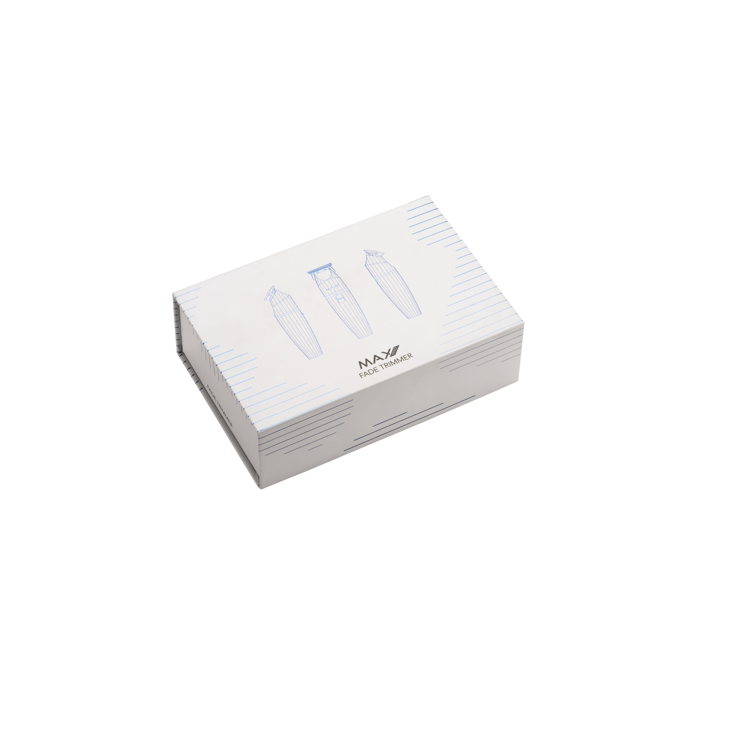 White box with a drawing of three electric hair trimmers.