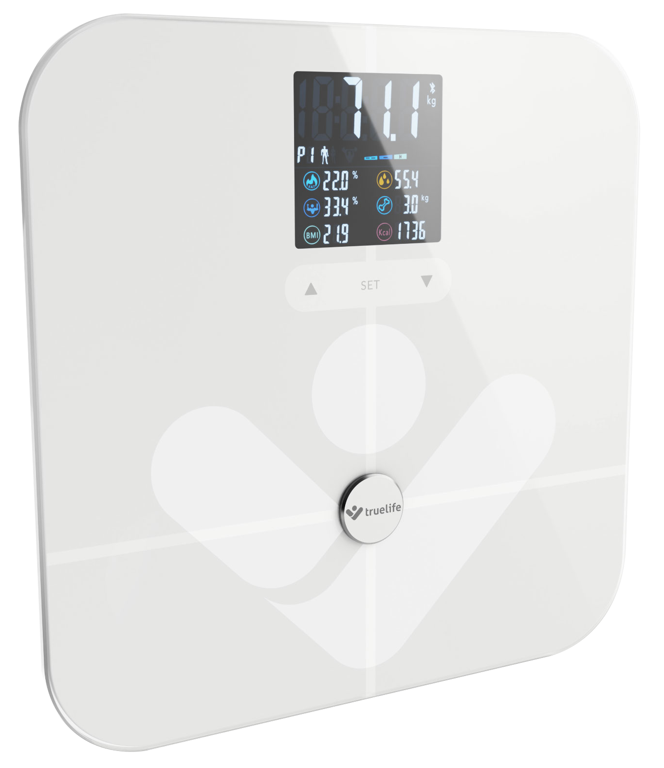 TRUELIFE TLFSW7BTW FitScale W7BT Okosmérleg, fehér