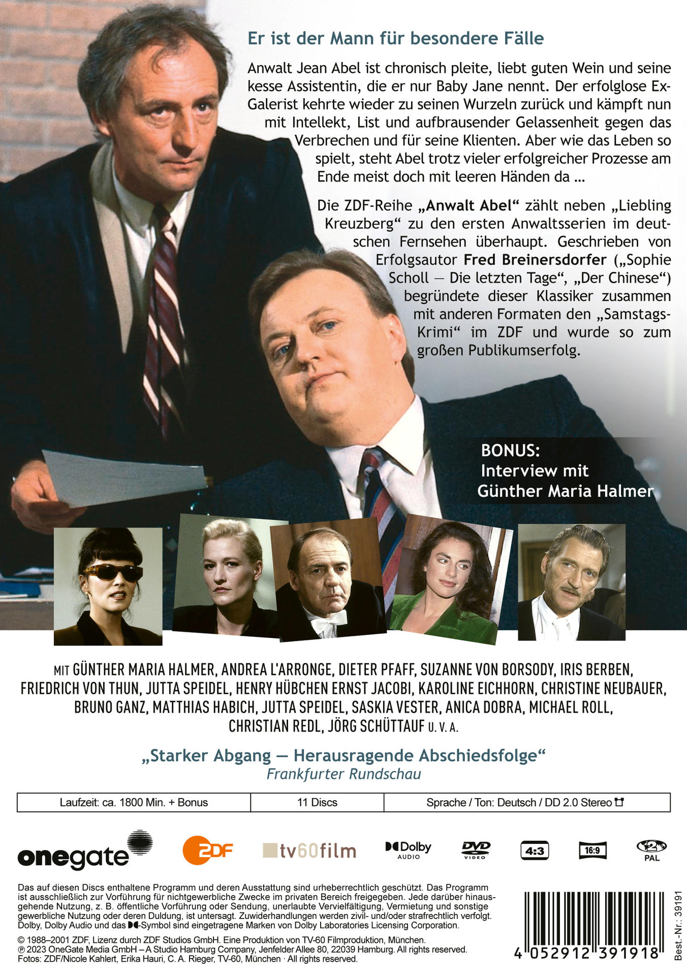 DVD-Hülle mit zwei Männern, Text und Bildern von anderen Personen.