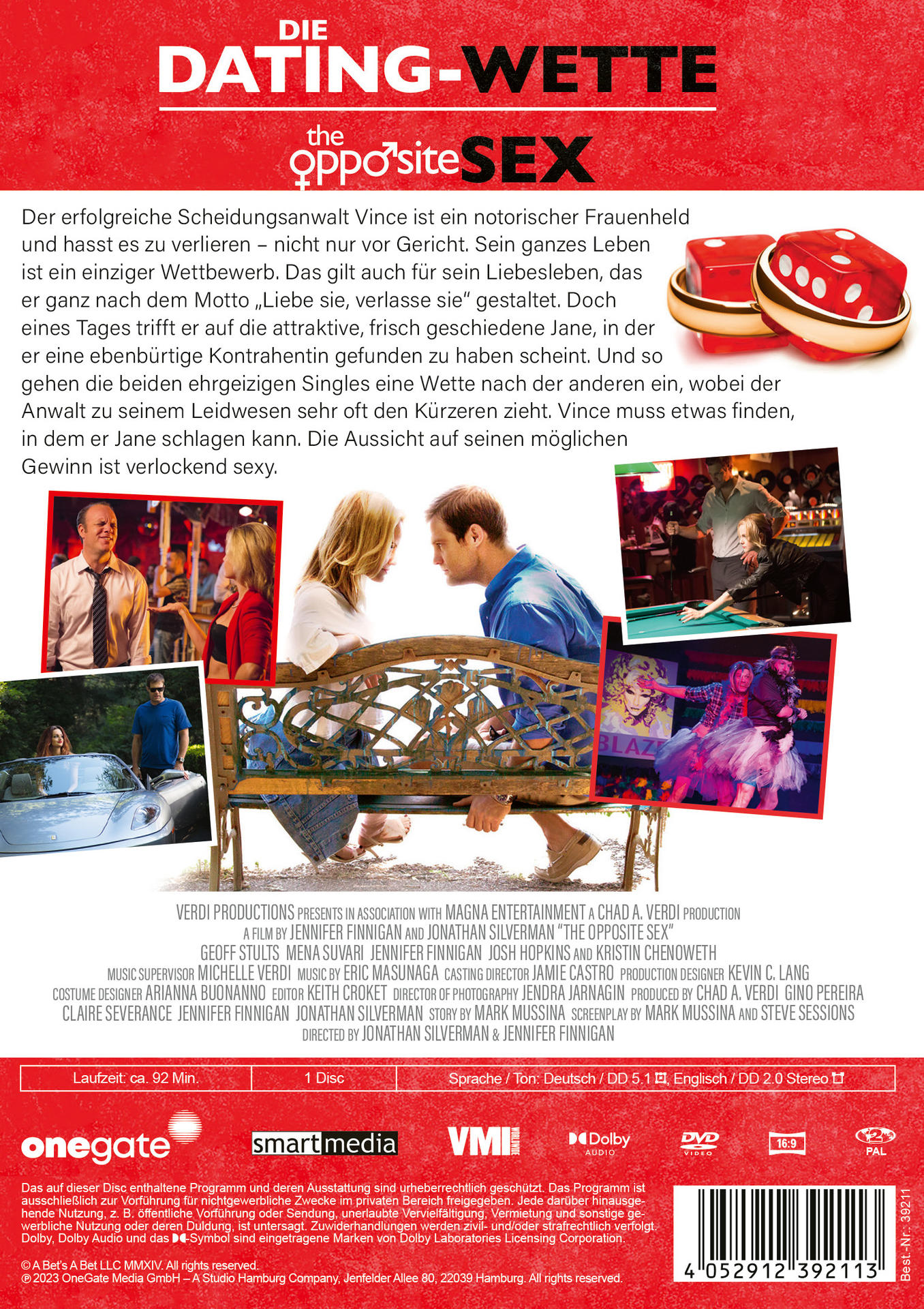 Filmposter von 'The Opposite Sex' mit Schauspielern, einer Barszene und einem Casino.