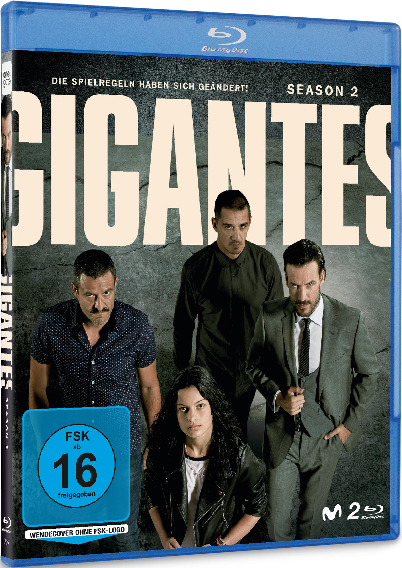Blu-ray-Disc-Hülle mit Schauspielern. Staffel 2, dunkler Hintergrund, Personen im Vordergrund.