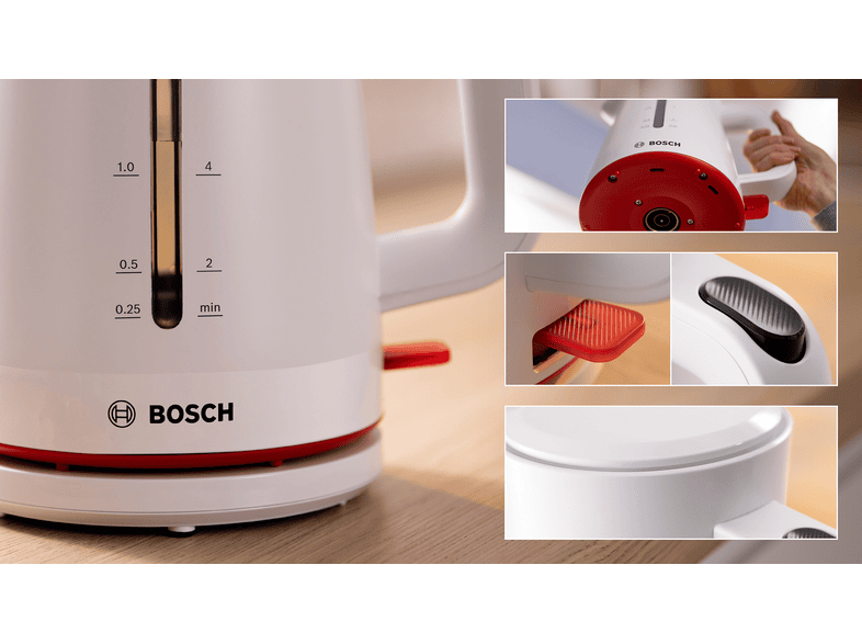 Bosch TWK3M121 MyMoment Wasserkocher (Weiß, 1.7 l, 2400 Watt) — Foto 3 von 5