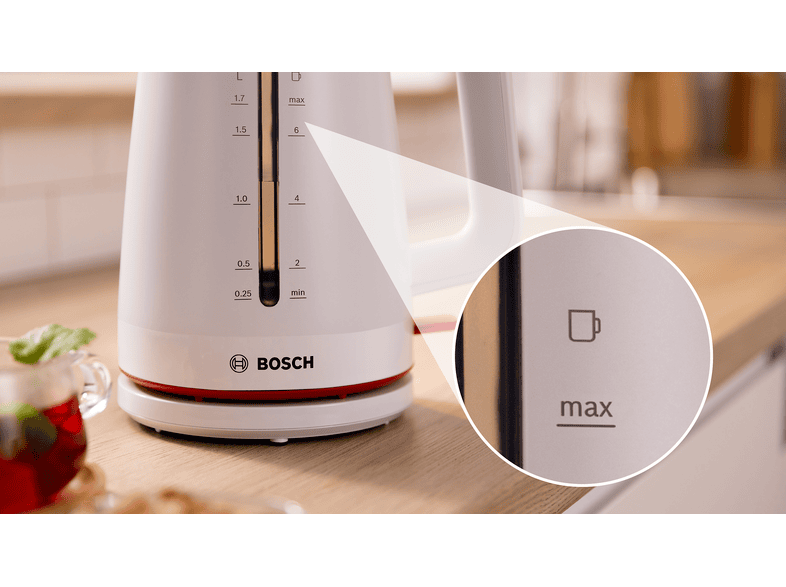 Bosch TWK3M121 MyMoment Wasserkocher (Weiß, 1.7 l, 2400 Watt) — Foto 5 von 5