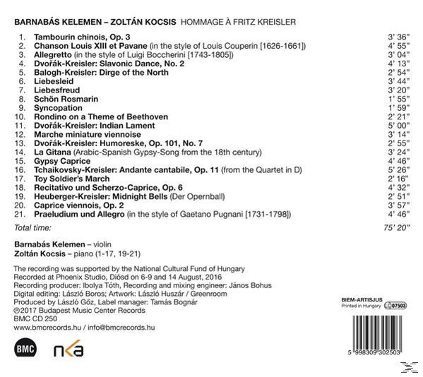 CD borító szöveggel, hangjegyekkel és a művész nevével.