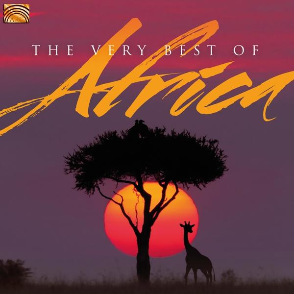 Albumcover für 'The Very Best of Africa' mit Sonnenuntergang und Giraffe.