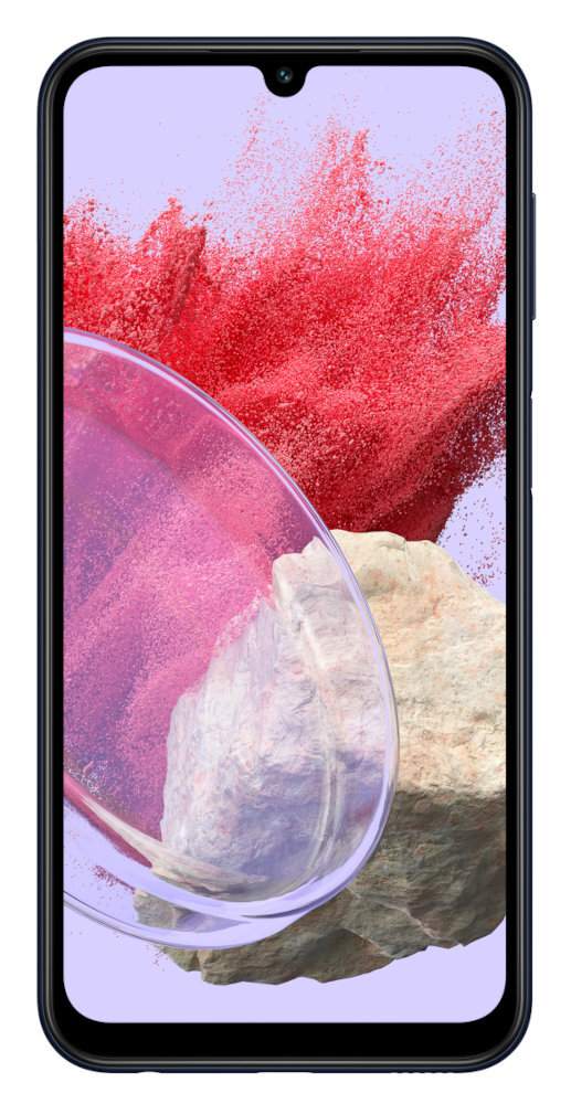 Smartfon wyświetlający kolorowe tło i dynamiczny ekran.