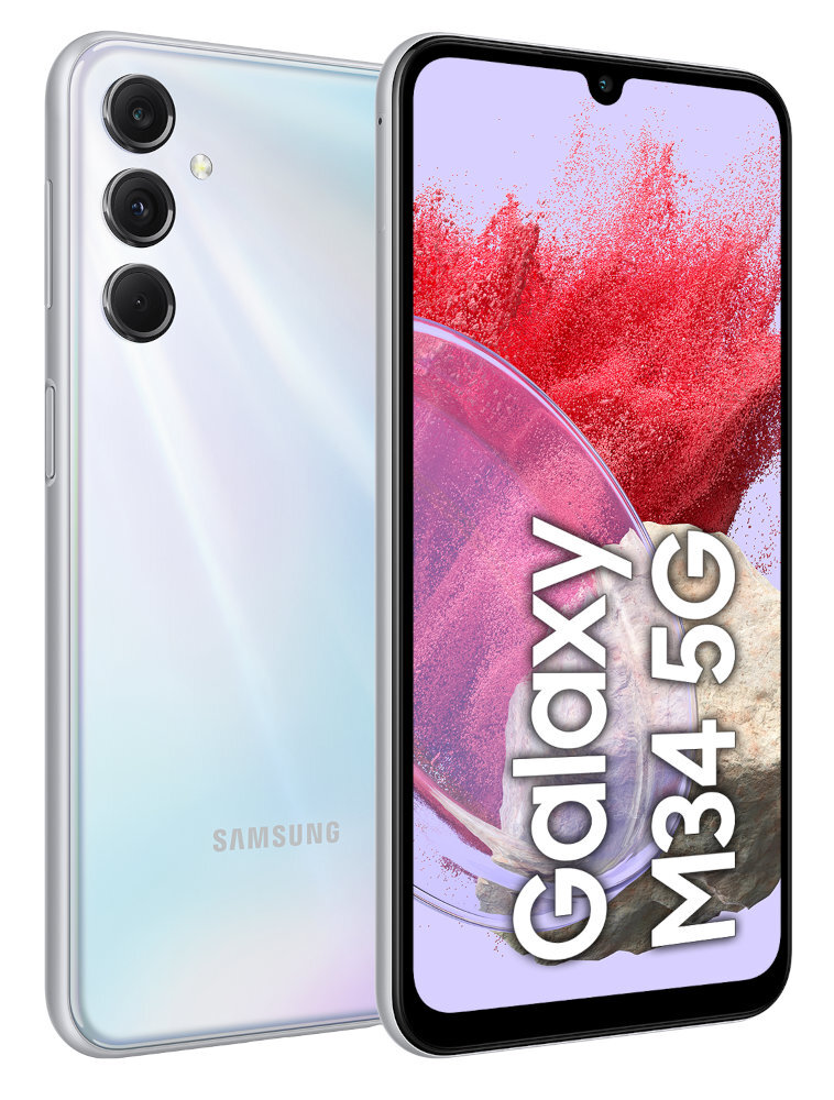 Smartfon SAMSUNG Galaxy M34 5G 6/128GB Srebrny (Silver) SM-M346BZSFXEO