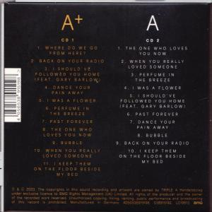 Rückseite einer Musik-CD mit Titellisten für zwei CDs.