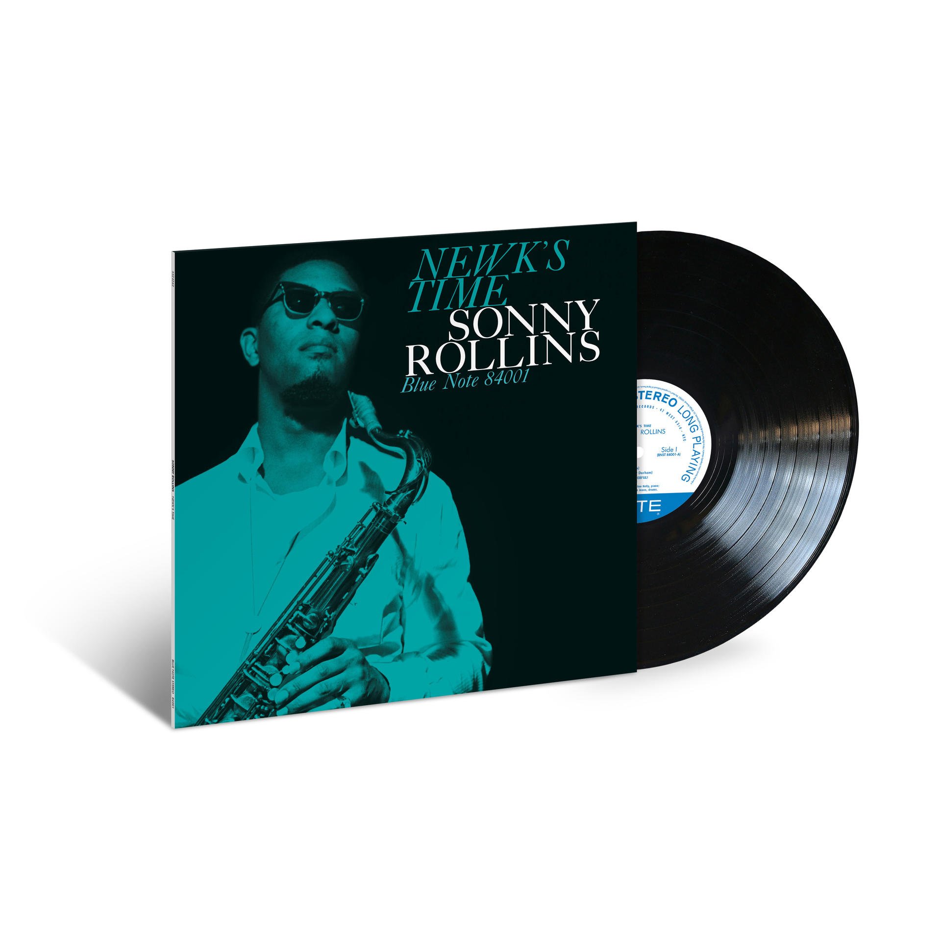Schallplatte mit Cover von Sonny Rollins, Newk's Time, Blue Note Label.