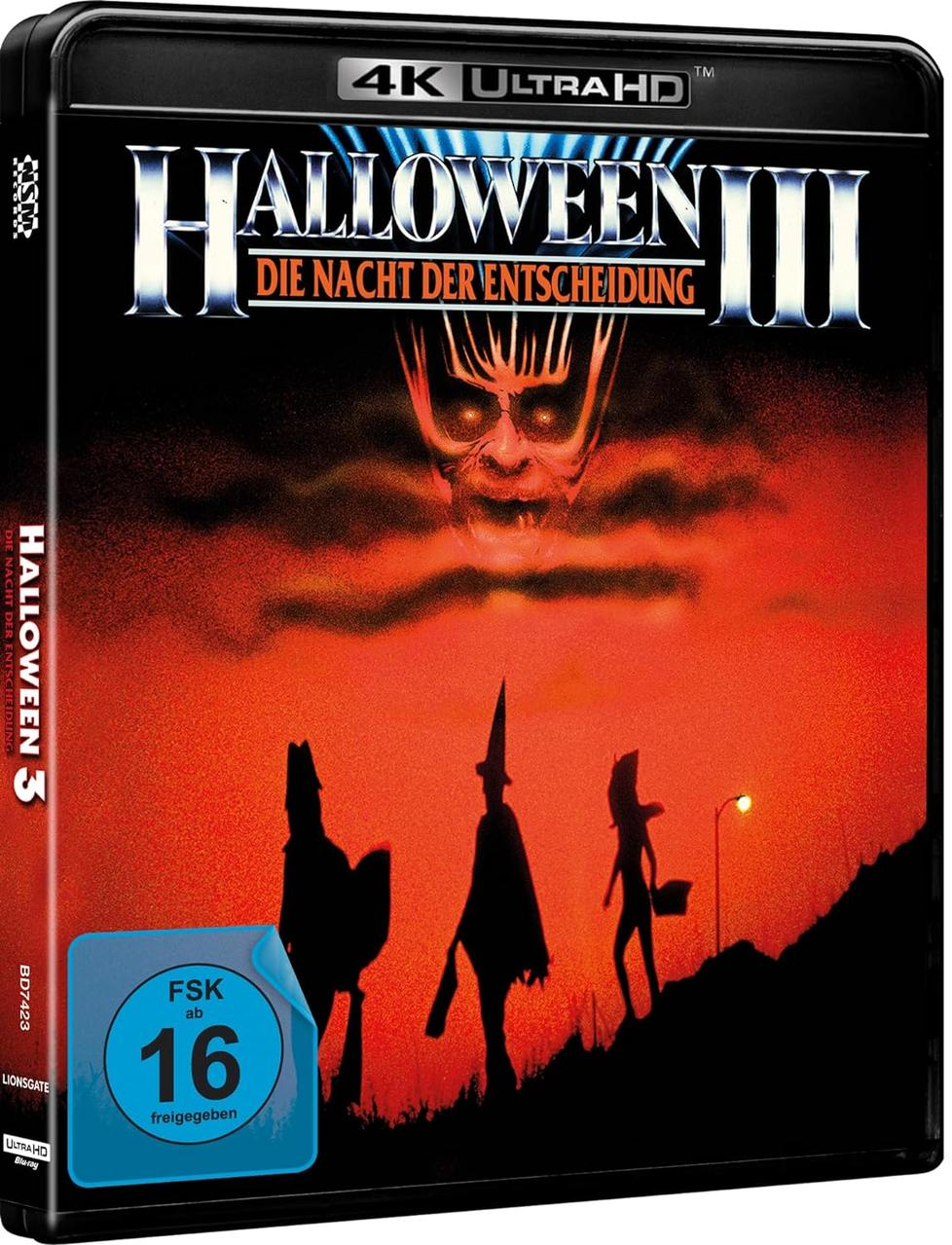 Eine 4K Ultra HD Blu-ray-Hülle für den Film Halloween III: Season of the Witch.