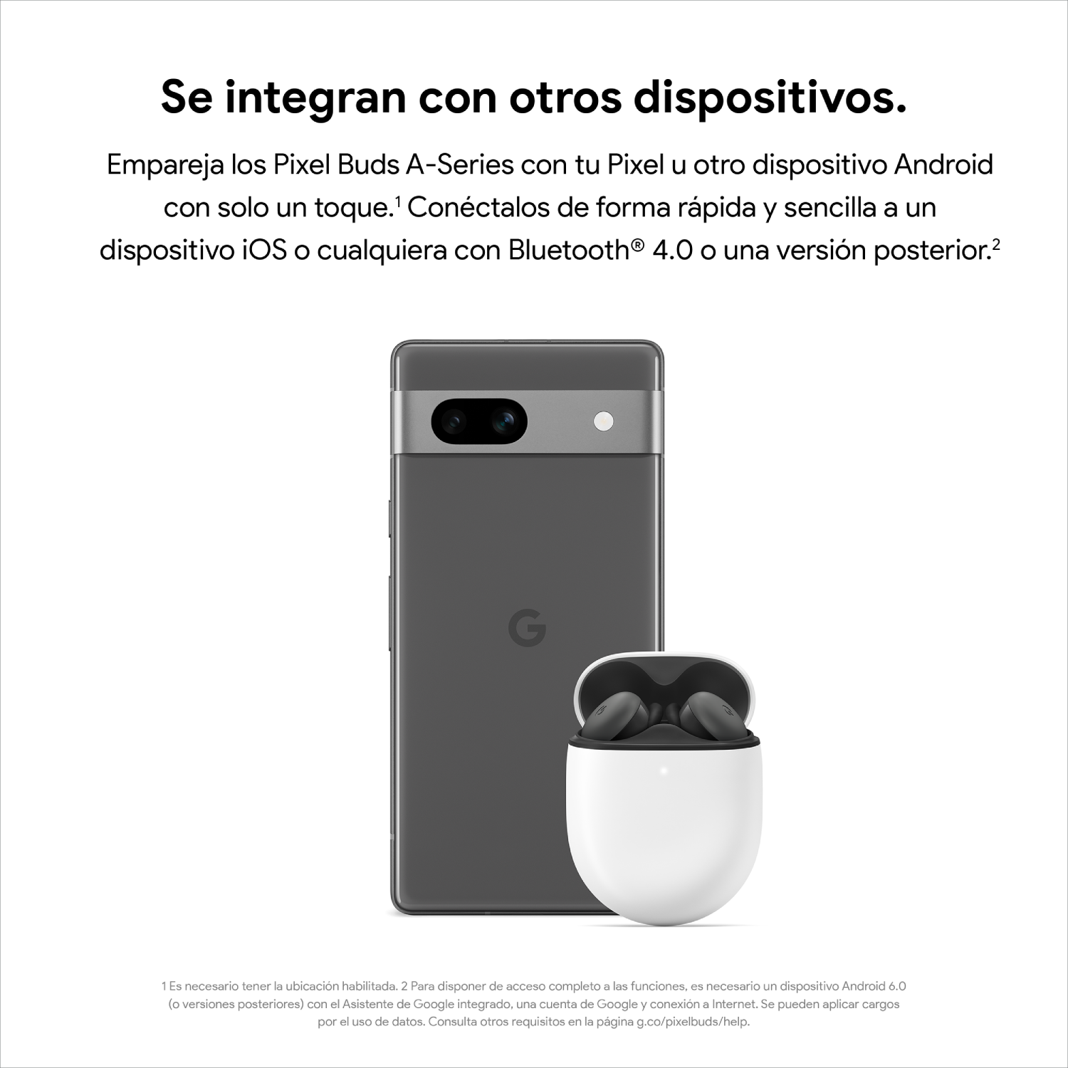 Un hombre usando un teléfono verde mientras mira hacia otro lado, con texto sobre sensación premium.