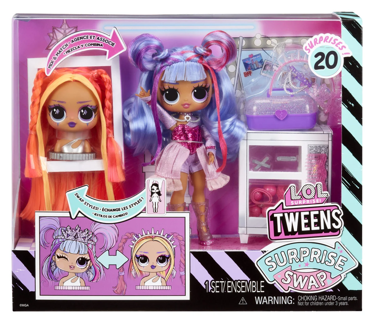 Figurka MGA ENTERTAINMENT L.O.L. Surprise Tweens Buns 2 Braids Bailey