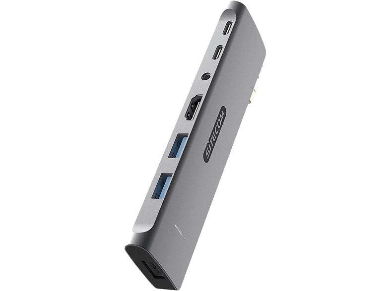 Sitecom Multiport Adapter 7-in-2 Voor Mac M1 / M2 Zilver Zwart (ac-1003)