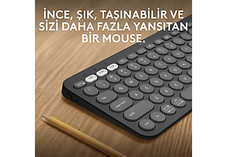 LOGITECH Pebble Keys 2 K380s Multi-Device Bluetooth Klavye Grafit (Türkçe Tuş Dizimi)_1