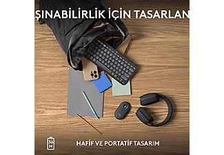 LOGITECH Pebble Keys 2 K380s Multi-Device Bluetooth Klavye Grafit (Türkçe Tuş Dizimi)_7