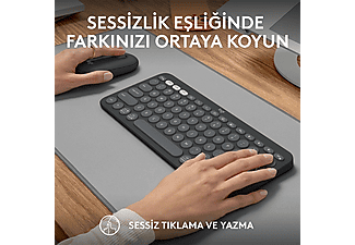 LOGITECH Pebble 2 Multi-Device Bluetooth Klavye & Mouse Seti Grafit (Türkçe Tuş Dizimi)_7