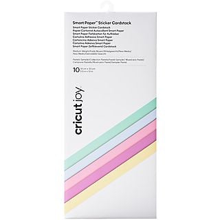 CRICUT Joy Smart Sticker Cardstock 14 cm x 33 cm - Pastelkleuren Sampler (10 vellen)