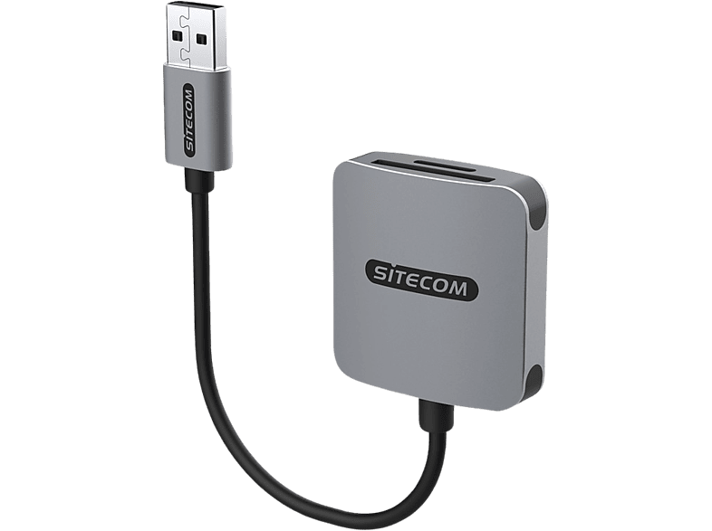 Sitecom Usb Kaartlezer Sd / Microsd Zilver Zwart (md-1007)