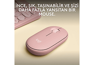 LOGITECH Pebble 2 M350s Bluetooth Mouse Pudra Pembe_2