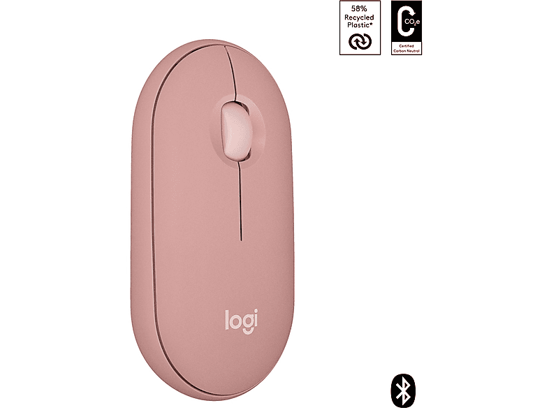 LOGITECH Pebble 2 M350s Bluetooth Mouse Pudra Pembe