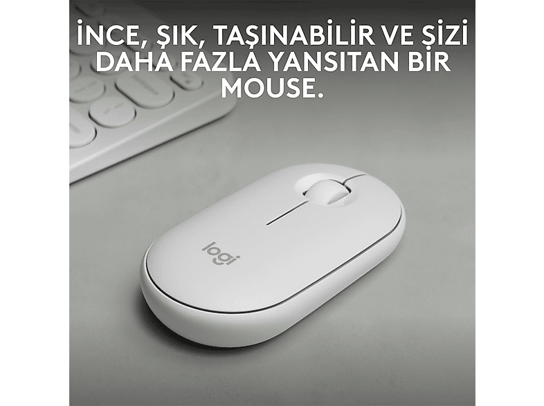 LOGITECH Pebble 2 M350s Bluetooth Mouse Beyaz_2