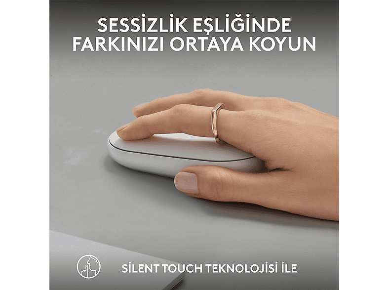 LOGITECH Pebble 2 M350s Bluetooth Mouse Beyaz_5