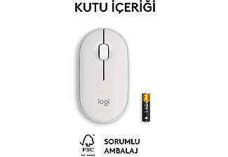 LOGITECH Pebble 2 M350s Bluetooth Mouse Beyaz_9