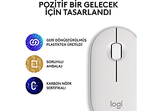 LOGITECH Pebble 2 M350s Bluetooth Mouse Beyaz_10