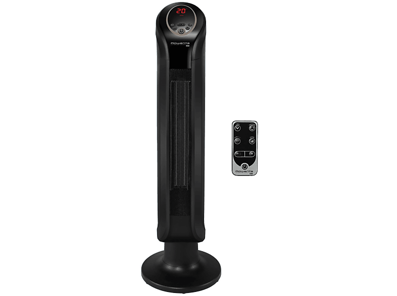 Calefactor  Rowenta Intense Comfort SO9420, 2400 W, Cerámico, 40 m², 3  Velocidades, Temperatura Automática, Oscilación, Silencioso, LED, ECO, Negro