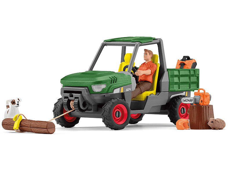 SCHLEICH 42659 WALDBAUER MIT FAHRZEUG Spielfigur Mehrfarbig