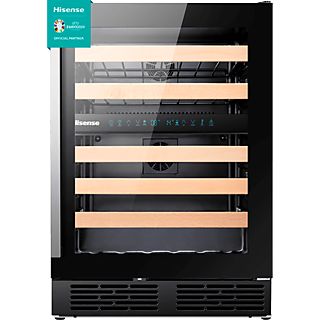 Vinoteca - Hisense RW17W4NWLG0, 5-18 °C, 46 botellas, 145 l, Control táctil, Negro