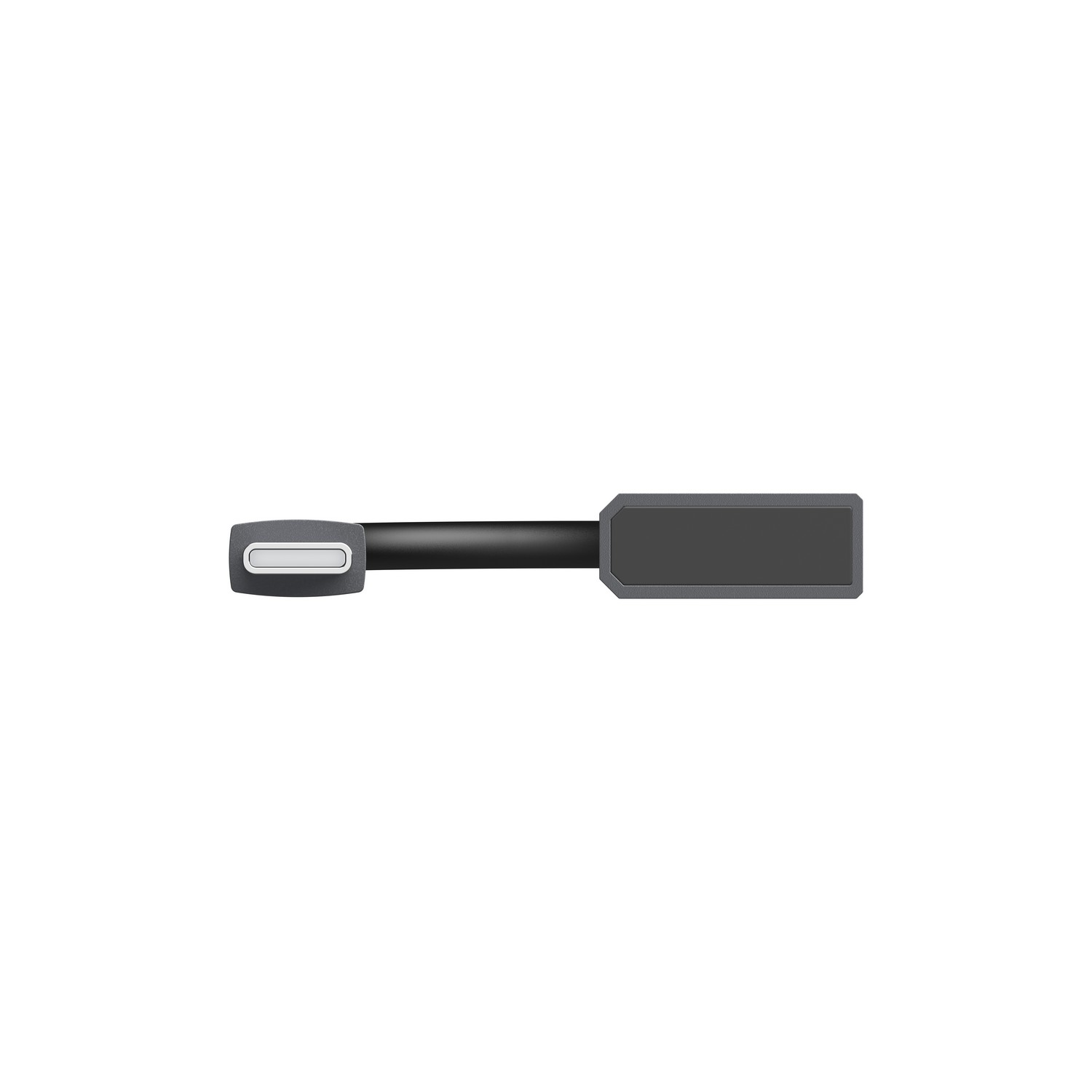Une vue de dessus d'un adaptateur USB-C vers USB.