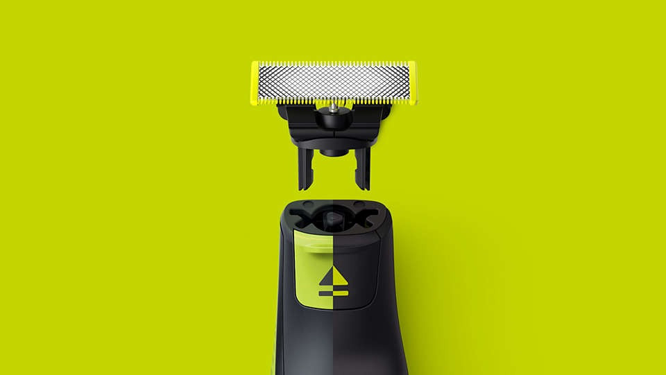 PHILIPS Lame de rasoir OneBlade Vert - 4 pièces (QP240/50)