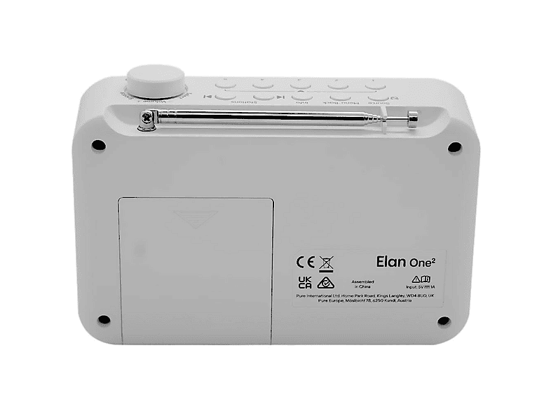 Pure Elan One² portables DAB+/FM Radio mit Bluetooth 5.1, White — Foto 3 von 3