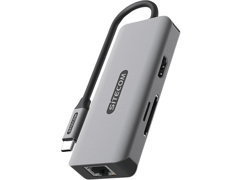 Sitecom Multiport Adapter 6-in-1 Usb-c Zilver / Zwart (cn-5503)