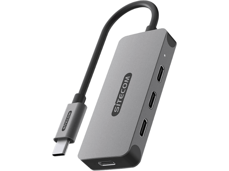 Sitecom Usb-c Hub Naar 4 X Zilver / Zwart (cn-5011)