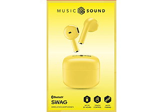 CELLULARLINE Music Sound Swag TWS Bluetooth Kulak İçi Kulaklık Sarı_1