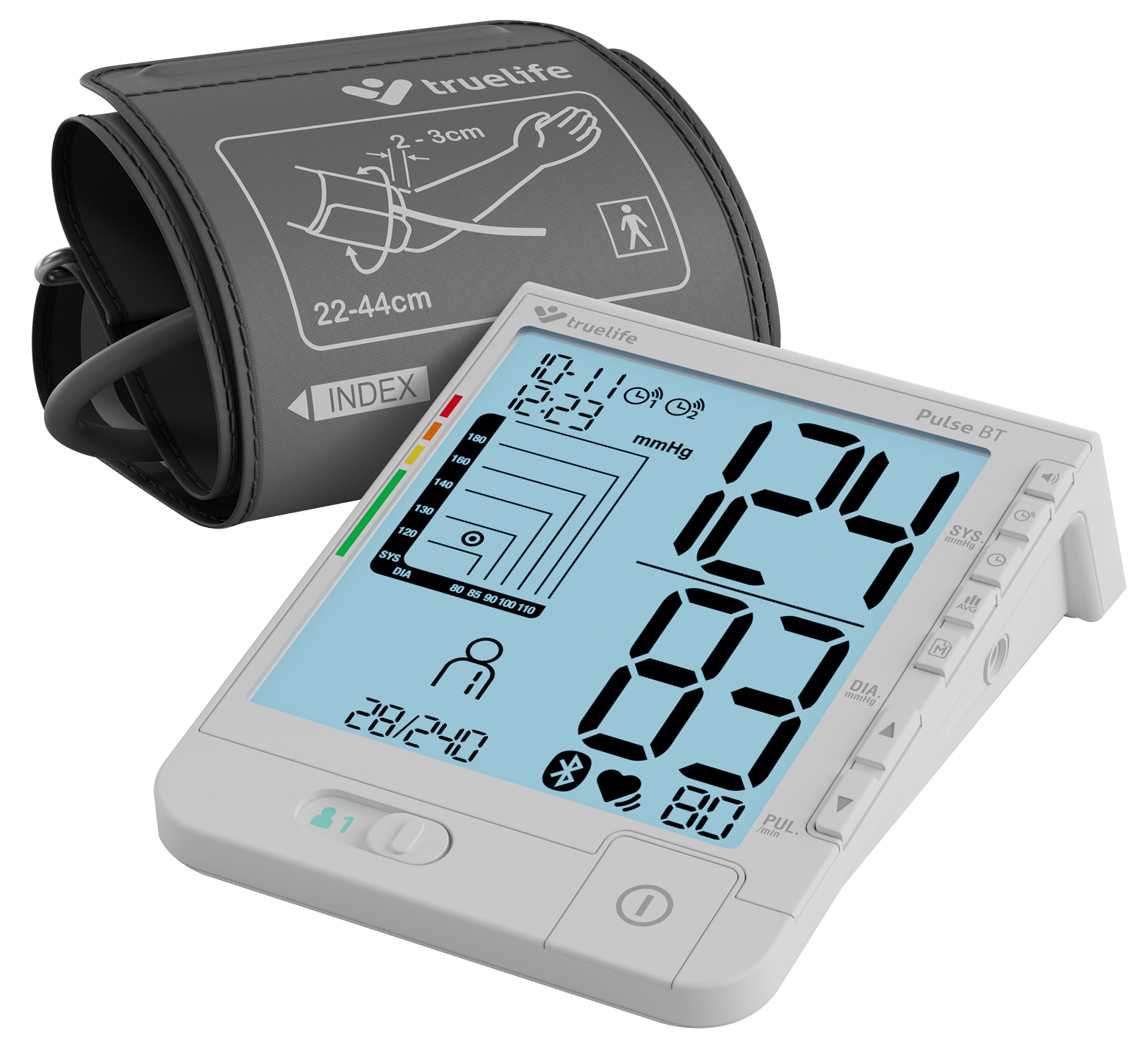 TRUELIFE TLPBT Pulse BT Digitális Vérnyomásmérő, okostelefonalkalmazással