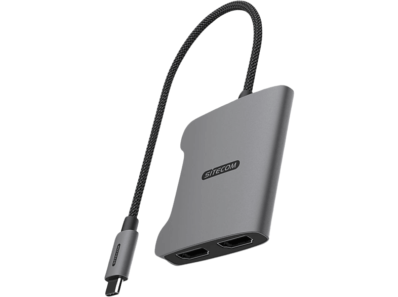 Sitecom Adaptateur Vidéo Pro Usb-c Vers Dual Hdmi Argenté / Noir (ad-1017)