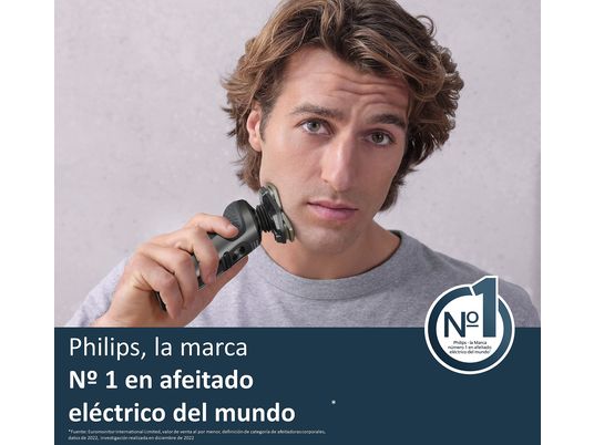 Afeitadora - Philips S9000 Prestige SP9840/32, Afeitadora eléctrica, Seco y mojado, Sensor barba, Recortador de precisión, Base de limpieza, Negro