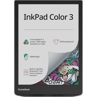 POCKETBOOK InkPad Color 3 Zwart - 7.8 inch - 32 GB (ongeveer 24.000 e-books) - Spatwaterbestendig