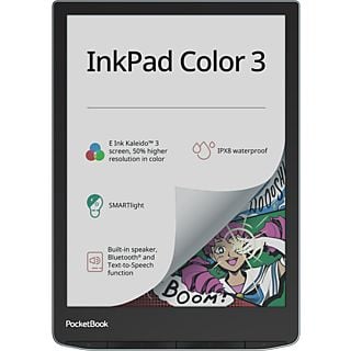 POCKETBOOK InkPad Color 3 Zwart - 7.8 inch - 32 GB (ongeveer 24.000 e-books) - Spatwaterbestendig