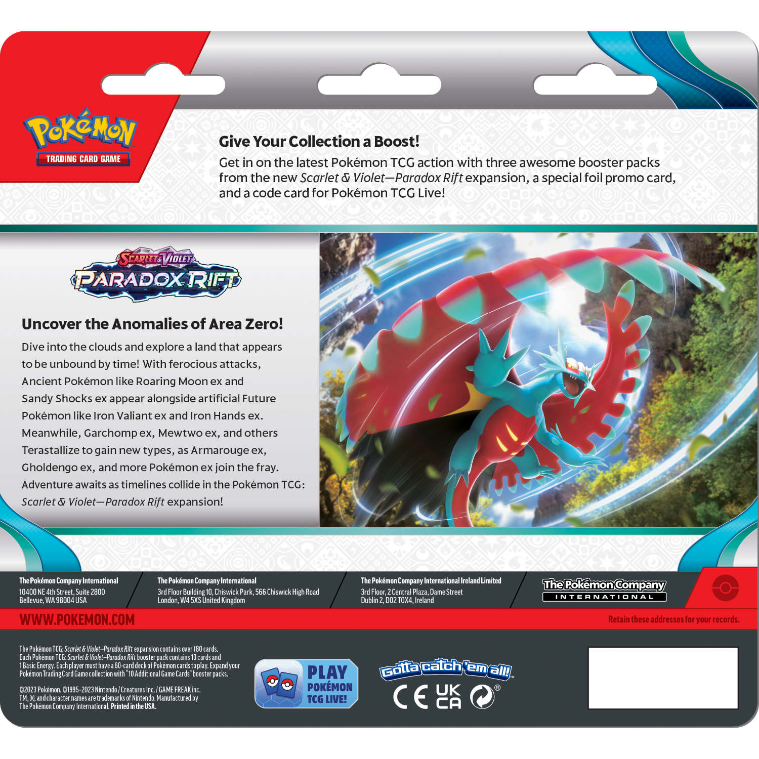 POKEMON (UE) Pokémon TCG: Scarlet & Violet - Paradox Rift 3 Booster Blister