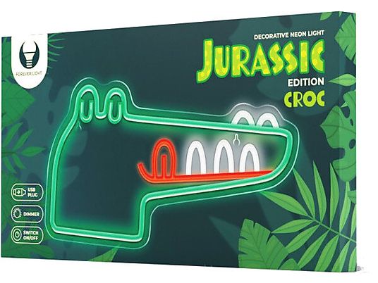 Neon FOREVER TF1 LED Jurassic Krokodyl Zielony FLNJ03