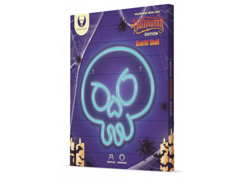 Neon FOREVER TF1 Plexi Led Czaszka Graffiti Turkus + USB FPNE15 – zdjęcie 2